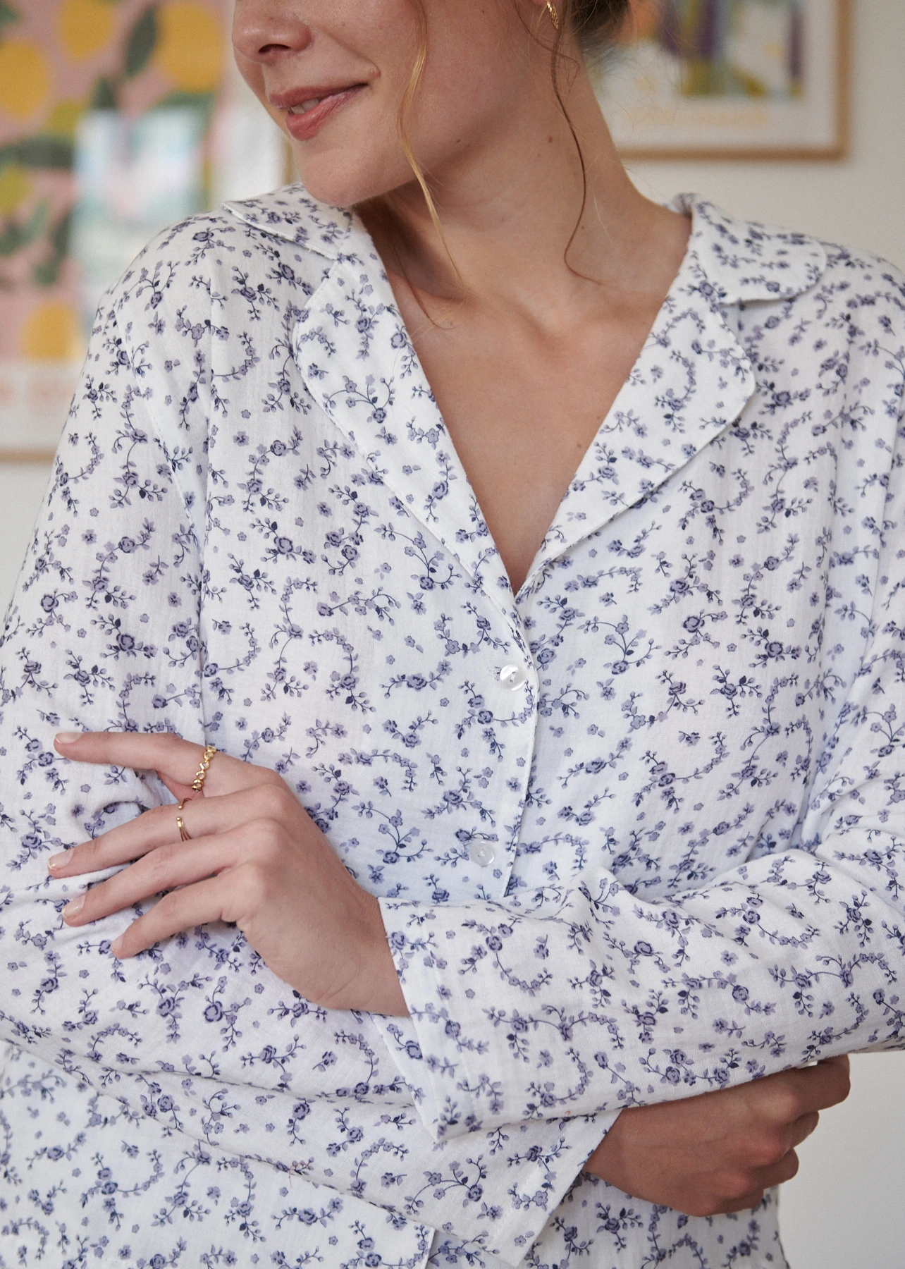 Pyjama chemise coton femme online
